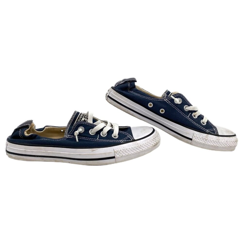 Converse Navy Blue Slip-On Sneakers | Women's Size 8